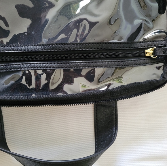 Betsey Johnson Large Floral Bow Cosmetic Case Pouch Storage Bag - Picture 8 of 10